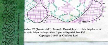 Klöppelbrief "Vadstenas skönhed" Den danske Husflidshojskole