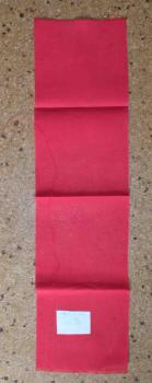 Leinenband weihnachtsrot ca. 74,5 cm lang 19 cm breit 8 Fäden/cm