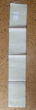 Leinenband wollweiß mit grauen Rändern ca. 100 cm lang 16,7 cm b