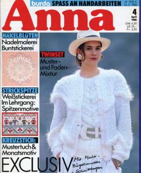 Anna 1988 April Kurs: Weißstickerei Spitzenmotive