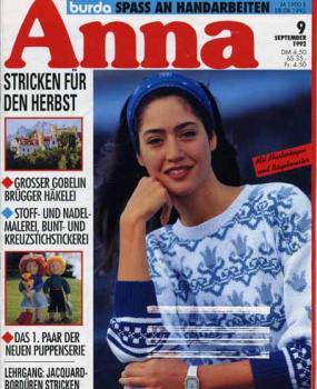 Anna 1992 September Lehrgang: Jacquard-Bordüren stricken