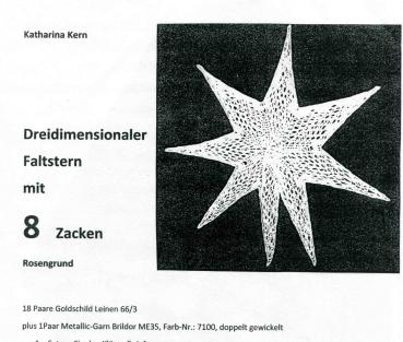 KB 3D Faltstern mit 8 Zacken - Rosengrund von Katharina Kern