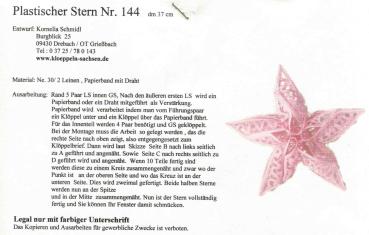 KB Plastischer Stern Nr. 144 von Kornelia Schmidt