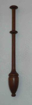 Klöppel ca 13 cm lang Eichelform unten braunes Holz
