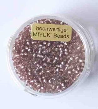 MIYUKI Perlen 2,2 mm 12 Gramm silverlined lt-ameth.