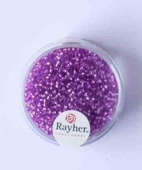 Rocailles 2 mm 17 gramm mit Silbereinzug  - Rayher