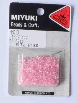 MIYUKI 2 mm 7 Gramm transparent rosa