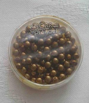 Wachs Glasperlen bronze 4 mm