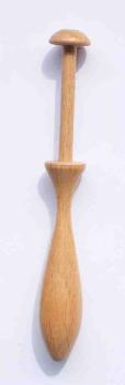 großer Dänischer Klöppel ca 11,7cm lang helles Holz