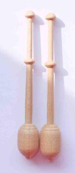 Paar Klöppel ca 12 cm lang helles Holz