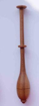Klöppel ca 13 cm lang braunes Holz