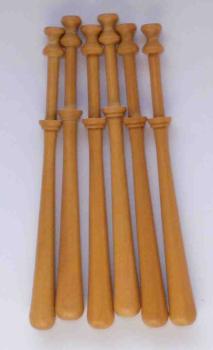 Set 5 Bayeuxklöppßel ca 11,2 cm lang helles Holz