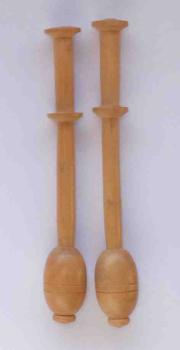 Paar Palmholzklöppel ca 9,3 cm lang