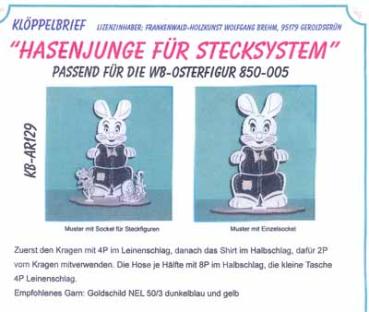 Fensterbild Hasenjunge von Frankenwald-Holzkunst
