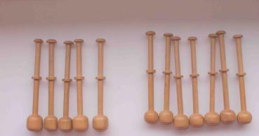 Set 12 Klöppel ca 11,5 cm lang