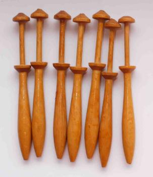 Set 7 Dänische Klöppel ca 10,2 cm lang lackiert