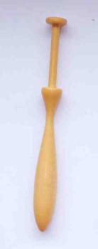Dänischer Klöppel ca 10,6 cm lang aus hellem Plastik
