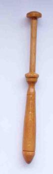 Schön gedrechselter Klöppel ca 11,7cm lang helles Holz