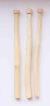 Set 3 handgeschnitzte Klöppel ca 12,3 cm lang helles Holz