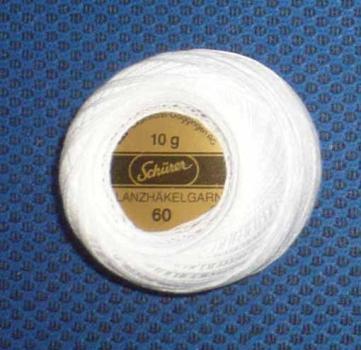 Schürer Glanzhäkelgarn 60  weiß 10 Gramm