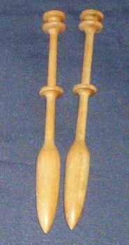 Paar Klöppel ca 11,7 cm lang doppelter Kopf