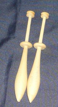 Paar Klöppel ca 10,7 cm lang doppelter Kopf