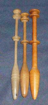 Set 3 Klöppel ca 11,4-12 cm lang doppelter Kopf