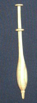 Schöner Klöppel ca. 11,8 cm lang helles Holz