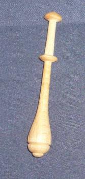 Klöppel ca 9 cm lang helles Holz