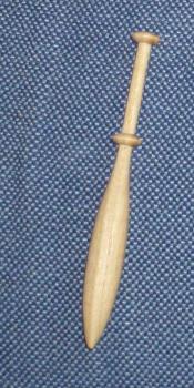 Klöppel ca 12 cm lang helles Holz