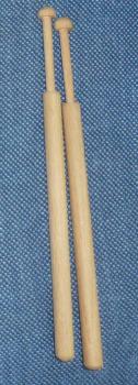 Paar Rollenklöppel ca 19,3 cm helles Holz
