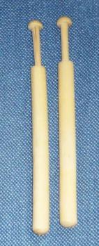Paar Rollenklöppel ca 18,5 cm helles Holz