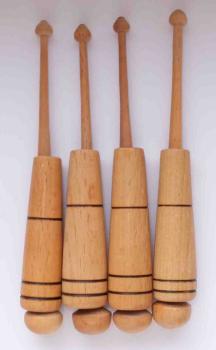 Hülsenklöppel ca. 14,2 cm lang dunkle Rillen