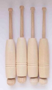 Hülsenklöppel ca. 13,2 cm helles Holz