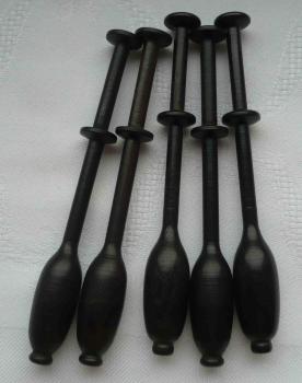 Brügger Klöppel ca 10,2 cm lang schwarzes Holz