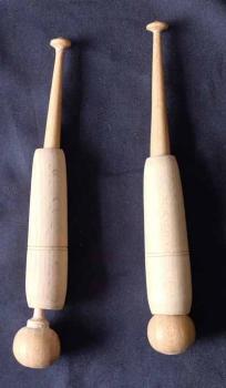 Paar Hülsenklöppel ca. 14,2cm