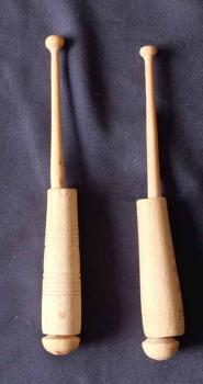 Paar Hülsenklöppel ca. 13,8 cm