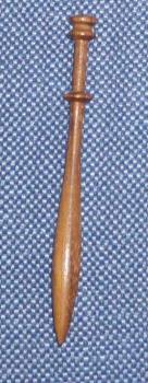 Schweizer Klöppel 10,6 cm dunkles Holz Doppelkopf