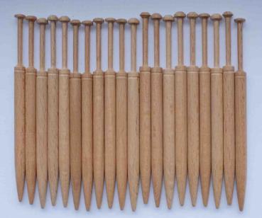 Set 20 Honitonklöppel ca 9,8 cm lang helles Holz