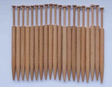Set 20 Honitonklöppel ca 9,8 cm lang helles Holz