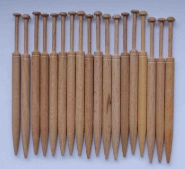 Set 20 Honitonklöppel ca 9,8 cm lang helles Holz