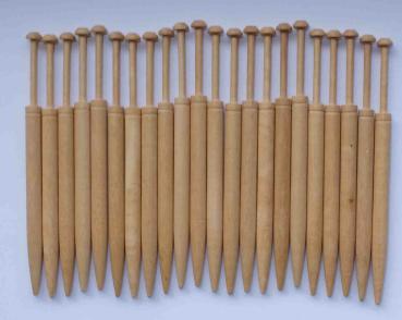 Set 22 Honitonklöppel ca 9,8 cm lang helles Holz