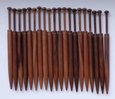 Set 20 Honitonklöppel ca 9,8 cm lang dunkle Hölzer