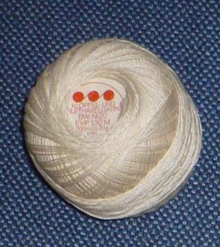 Klöppel- u. Filethäkelgarn Nr. 20 helles creme 20 Gramm