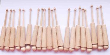 Set 20 feine Hülsenklöppel ca 11,4 cm lang "Weigel"