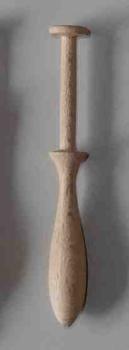 Dänischer Klöppel ca 9,1 cm lang helles Holz