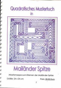 Quadratisches Mustertuch in Mailänder Spitze von Barbara Corbet