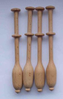 Brügger Klöppel ca 10,2 cm lang helles Holz