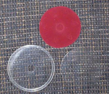 Untersetzer aus Acryl zum Spitze einlegen Durchmesser ca 10 cm