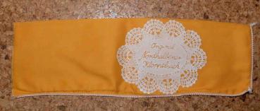 Stoffsäckchen "Original Nordhalbener Klöppelsack" ca 9,5 x 29 cm